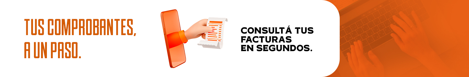 Tus comprobantes, a un paso. Consultá tus facturas en segundos.